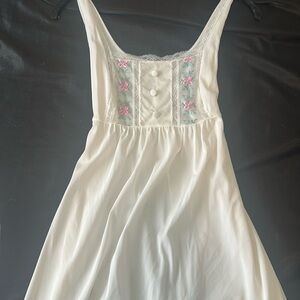1960's White Nightgown with Sheer Robe